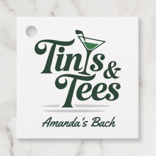 Personalized Tinis & Tees Golf Bachelorette Favor Tags