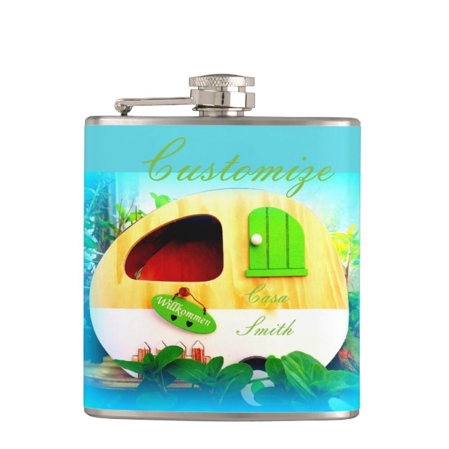 personalized tiny casa Thunder_Cove Flask (Front)
