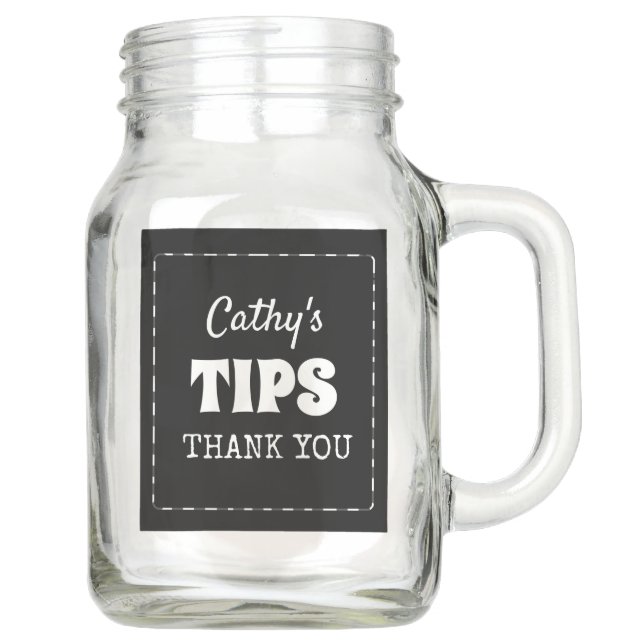 Personalized Tips Jar (Front)
