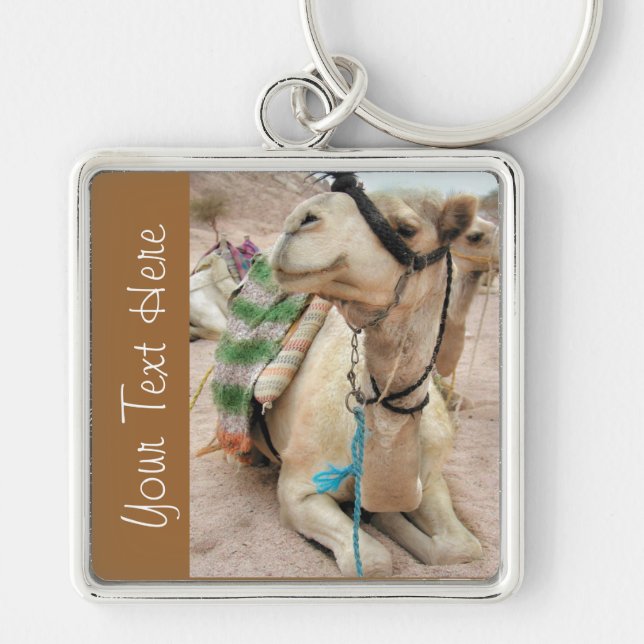 Personalized Tired Camel Keychain (Front)