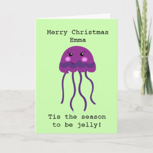 Personalized Tis the season to be jelly Christmas Holiday Card