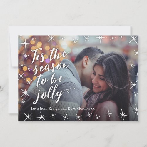 Personalized Tis the Season to be Jolly photo card