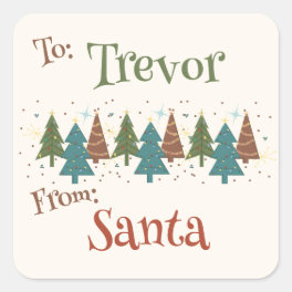 Personalized To and From Santa Sticker