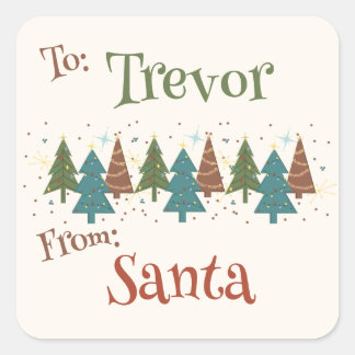 Personalized To and From Santa Sticker