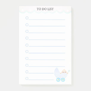 Personalized To Do List & Baby Stroller Post-it No Post-it Notes