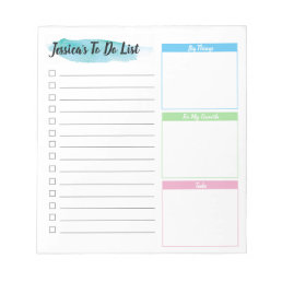 Personalized To do list - Break down boxes Notepad
