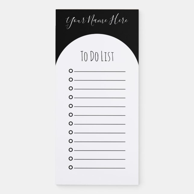 Personalized To-Do list Magnetic Notepad (Front)