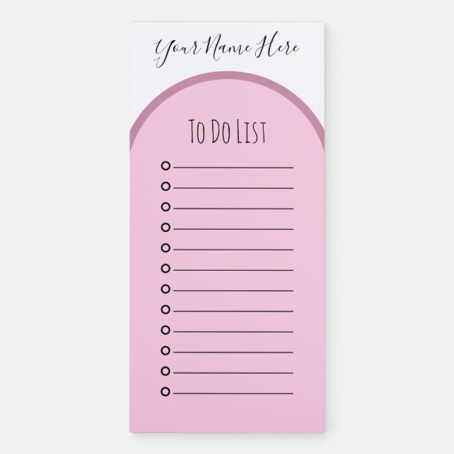 Personalized To-Do List Magnetic Notepad (Front)