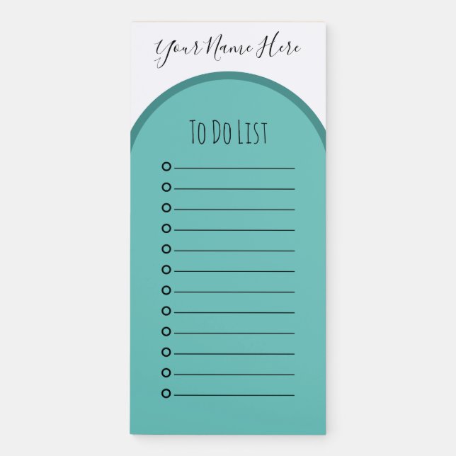 Personalized To-Do List Magnetic Notepad (Front)