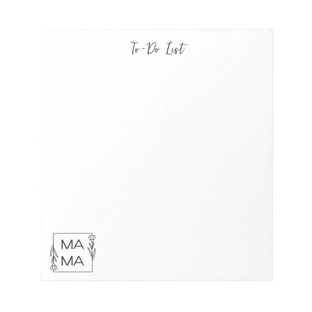 Personalized To-Do List Notepad (Front)