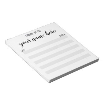 Personalized To Do List Notepad | Zazzle