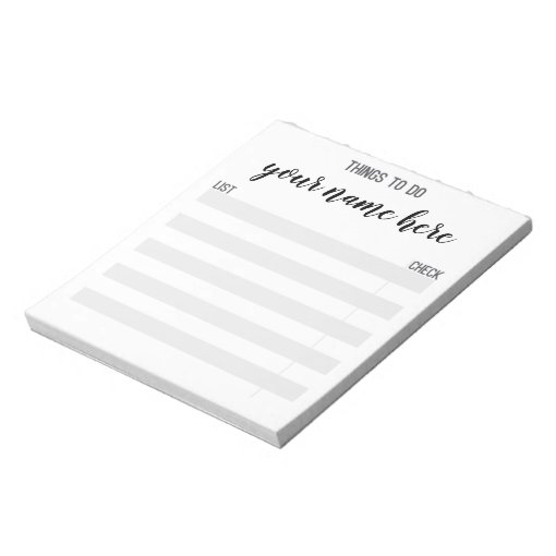 Personalized To Do List Notepad | Zazzle