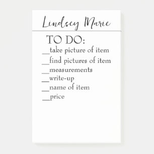 PERSONALIZED TO DO LIST notes