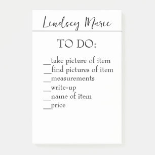 PERSONALIZED TO DO LIST notes