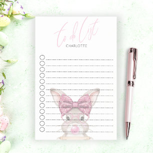 Personalized To-Do List Sticky Notes - Cute Bunny 