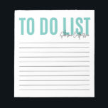 Personalized To Do List | Teal  Notepad<br><div class="desc">This to do list is a handy little notepad to help keep you organized day in and day out. Personalize by adding your name in a script typography,  and modify the color by customizing further or shop additional colors in our shop!</div>