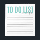 Personalized To Do List | Teal  Notepad<br><div class="desc">This to do list is a handy little notepad to help keep you organized day in and day out. Personalize by adding your name in a script typography,  and modify the color by customizing further or shop additional colors in our shop!</div>