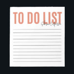 Personalized To Do List | Terra Cotta Notepad<br><div class="desc">This to do list is a handy little notepad to help keep you organized day in and day out. Personalize by adding your name in a script typography,  and modify the color by customizing further or shop additional colors in our shop!</div>