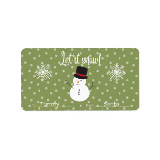 Personalized To / From Name Tag Christmas Stickers