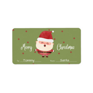 Personalized To / From Name Tag Christmas Stickers