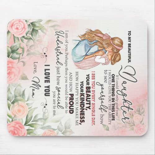 Personalized To My Beautiful Daughter Blanket Mouse Pad