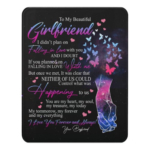 Personalized To My Beautiful Girl friend Door Sign