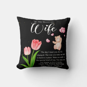Personalized To My Beautiful Wife,Love You Forever Throw Pillow