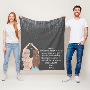 Personalized To My Best Friend Fleece Blanket