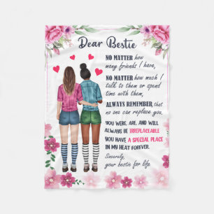 Personalized To My Best Friend Thank You For All Fleece Blanket