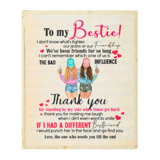 Personalized To My Bestie, Friends Gift For BFF Metal Print