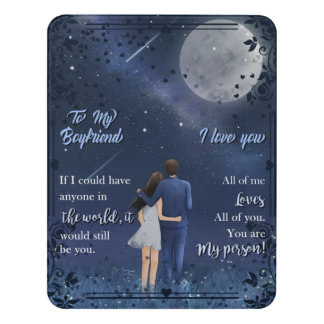 Personalized To My Boyfriend Couple , I Love You Door Sign