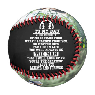 Personalized To My Dad Custom 2 Photo Collage Baseball