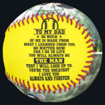 Personalized To My Dad Custom 2 Photo Collage Softball<br><div class="desc">TO MY DAD SO MUCH OF ME IS MADE FROM WHAT I LEARNED FROM YOU. NO MATTER HOW FAR I GO IN LIFE YOU WILL ALWAYS BE THE MAN THAT I WILL LOOK UP TO. YOU'RE THE GREATEST,  I LOVE YOU ALWAYS AND FOREVER</div>