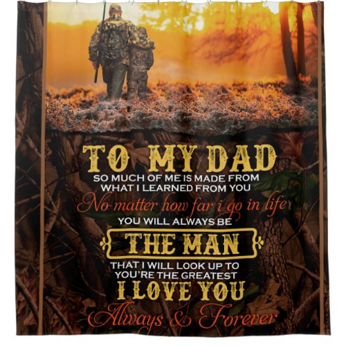 Personalized To My Dad Love Letter From Son And Da Shower Curtain