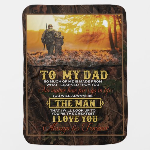 Personalized To My Dad Love Letter From Son Baby Blanket