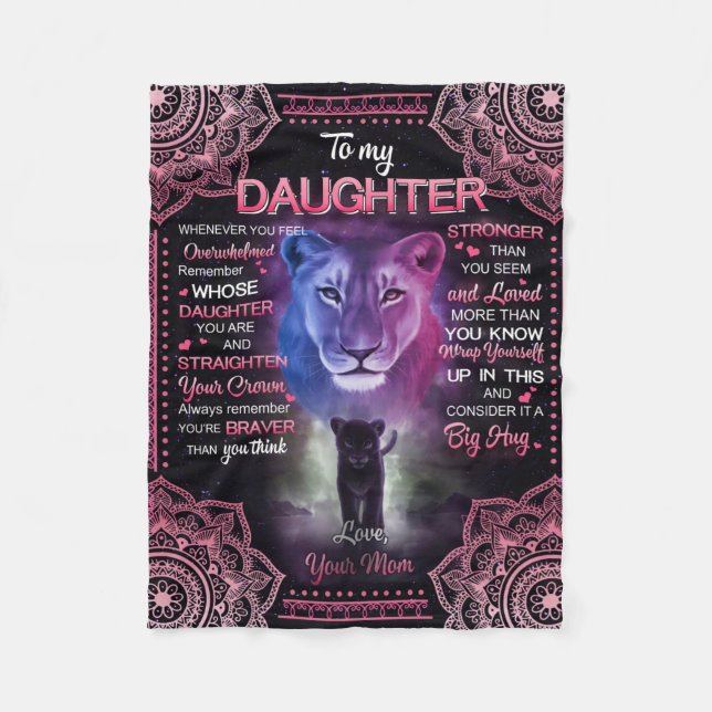 Personalized To My Daughter Blanket, (Front)