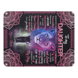 Personalized To My Daughter Blanket, Door Sign