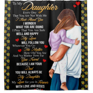 Personalized To My Daughter Blanket, Shower Curtain