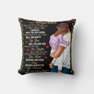Personalized To My Daughter Blanket, Throw Pillow