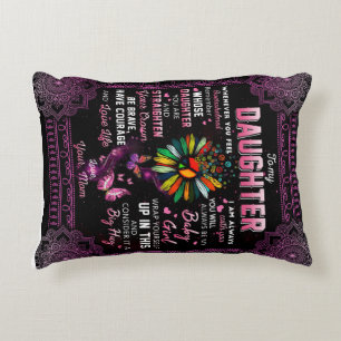 Personalized To My Daughter Butterfly Blanket, Accent Pillow