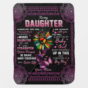 Personalized To My Daughter Butterfly Blanket, Baby Blanket