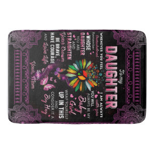 Personalized To My Daughter Butterfly Blanket, Bath Mat