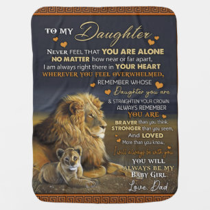 Personalized To My Daughter From Dad, Baby Blanket