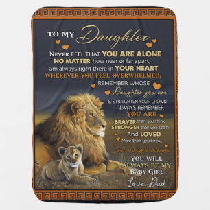 Personalized To My Daughter From Dad Baby Blanket