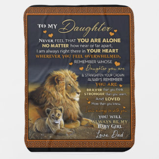Personalized To My Daughter From Dad, Baby Blanket