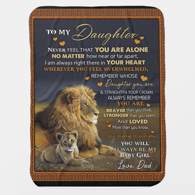 Personalized To My Daughter From Dad, Baby Blanket (Front)