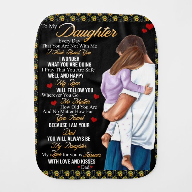 Personalized To My Daughter From Dad Blanket (Front)