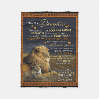 Personalized To My Daughter From Dad, Fleece Blanket