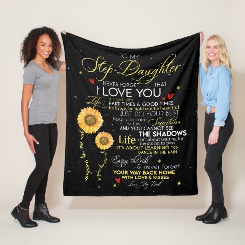 Personalized To My Daughter From Dad Gift Fleece Blanket