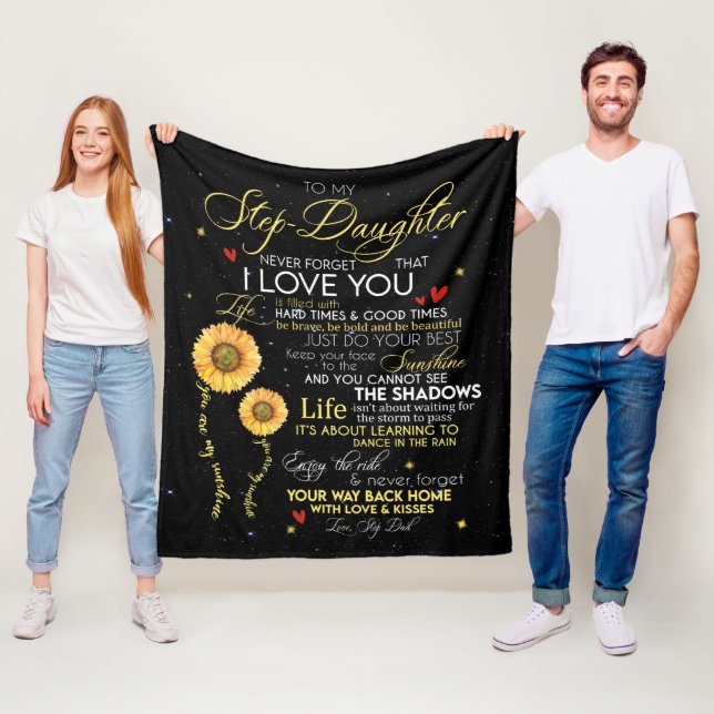 Personalized To My Daughter From Dad Gift Fleece Blanket (In Situ)